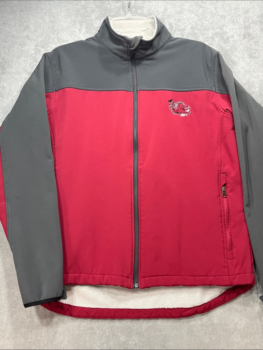 South Carolina Gamecocks NCAA Softshell Jacket Men M Red Gray Embroidered